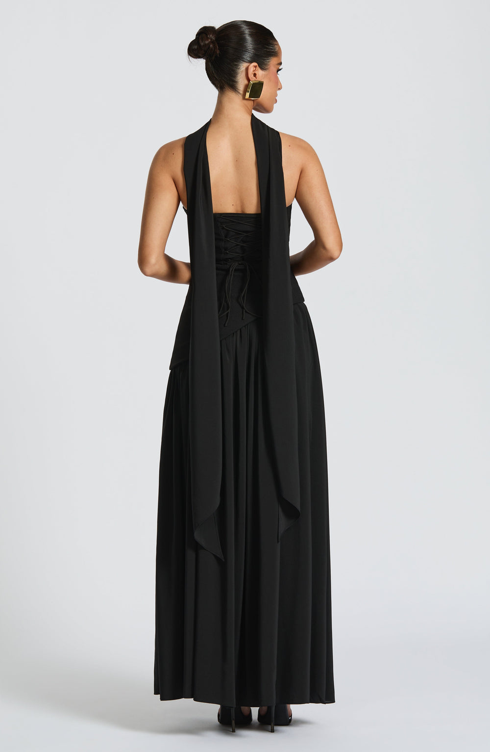 Sculpted Strapless Flow Maxi Dress