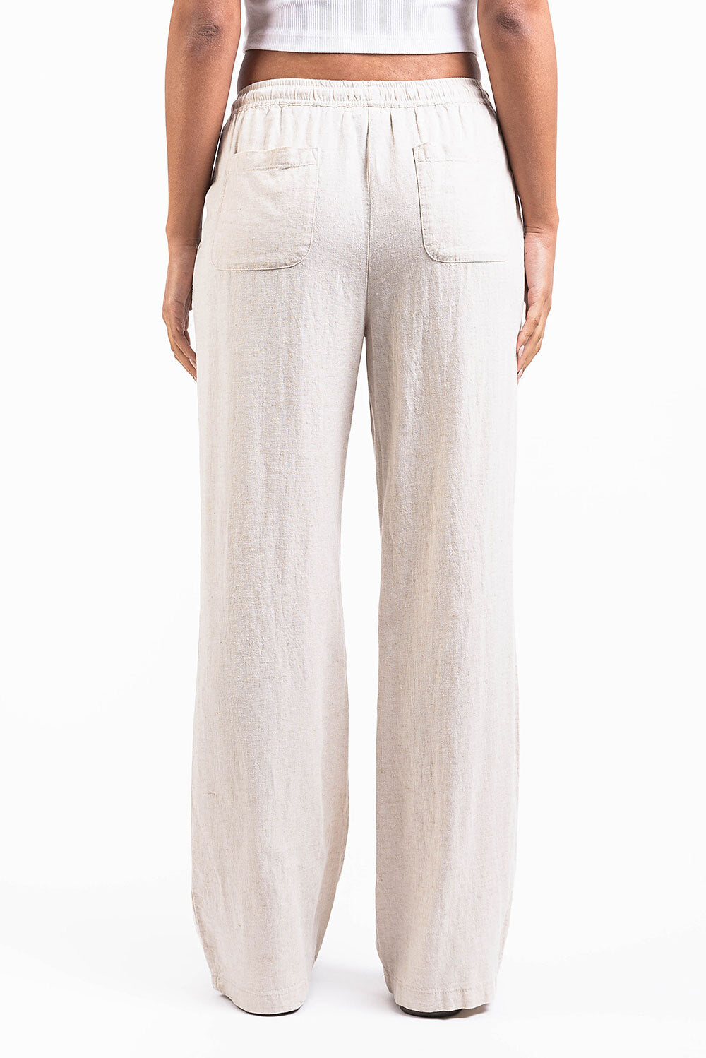 Pantalones de lino - Beige