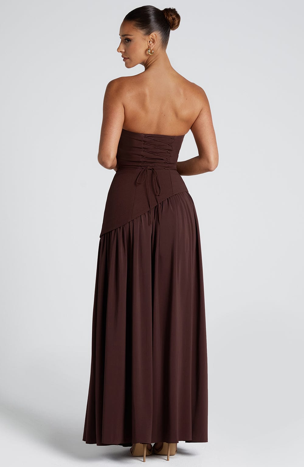 Sculpted Strapless Flow Maxi Dress