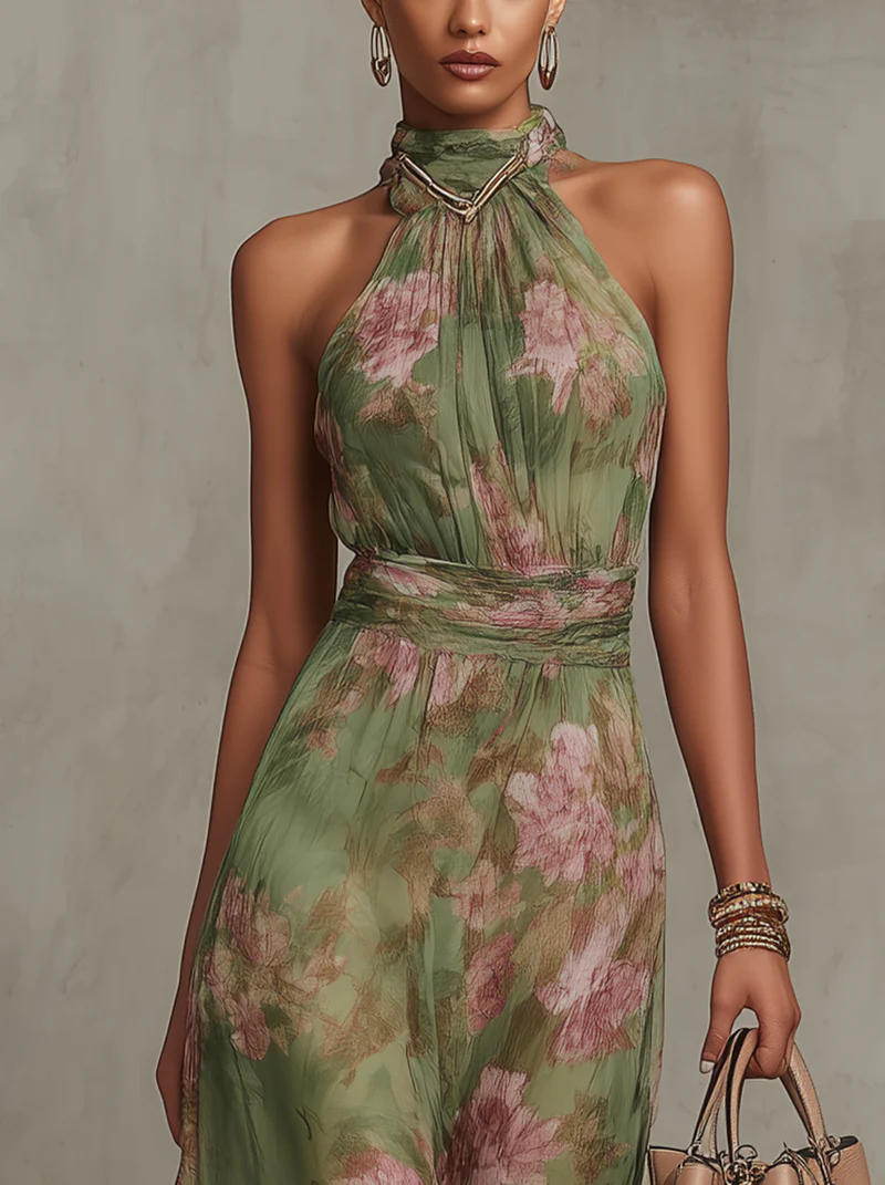 kelly- Elegante vestido con estampado floral